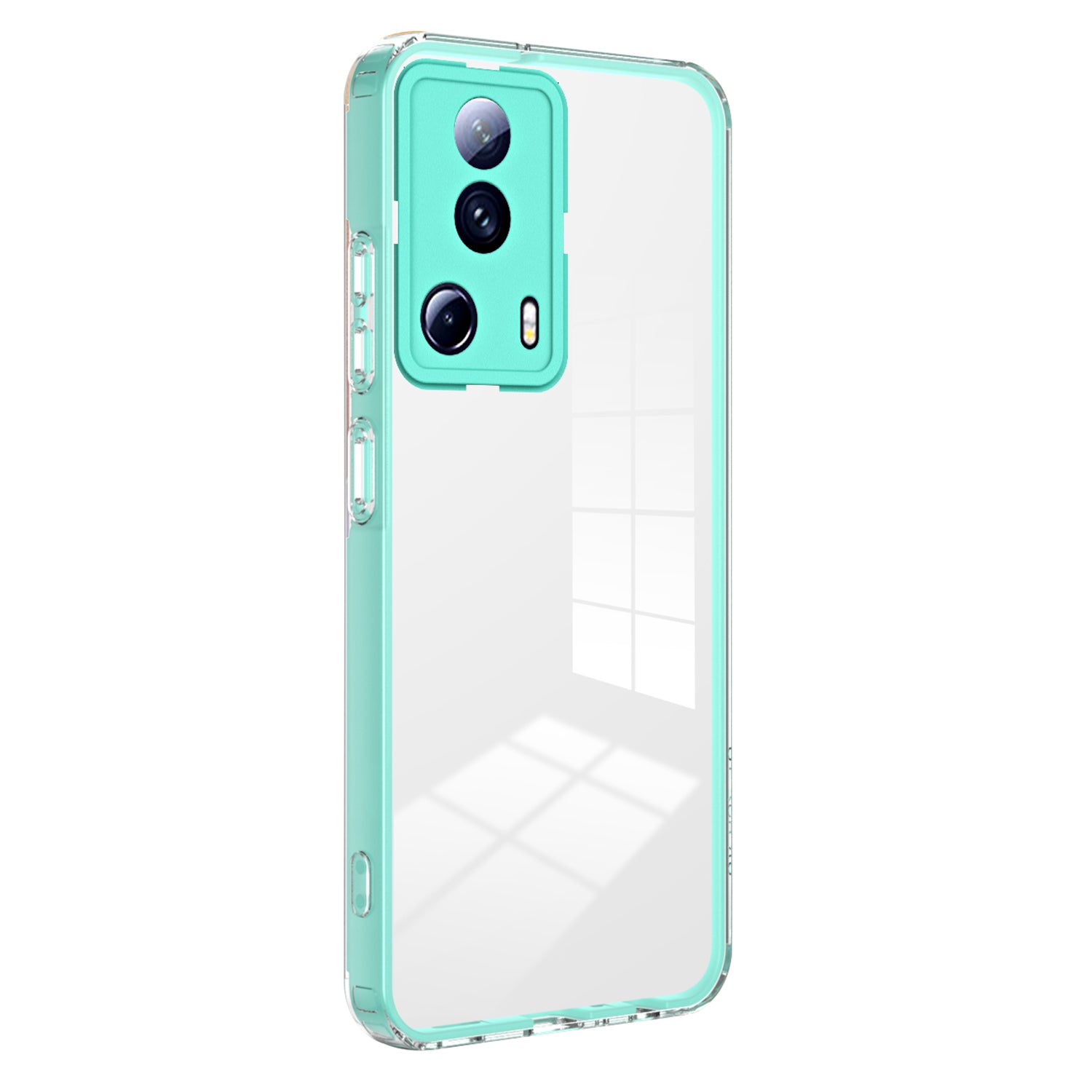 For Xiaomi 13 Lite / Civi 2 5G TPU Backplate + PC Frame + PC Camera Ring Hybrid Case Clear Shockproof Phone Cover