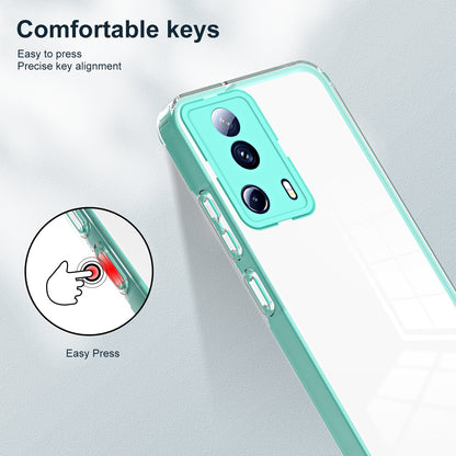 For Xiaomi 13 Lite / Civi 2 5G TPU Backplate + PC Frame + PC Camera Ring Hybrid Case Clear Shockproof Phone Cover