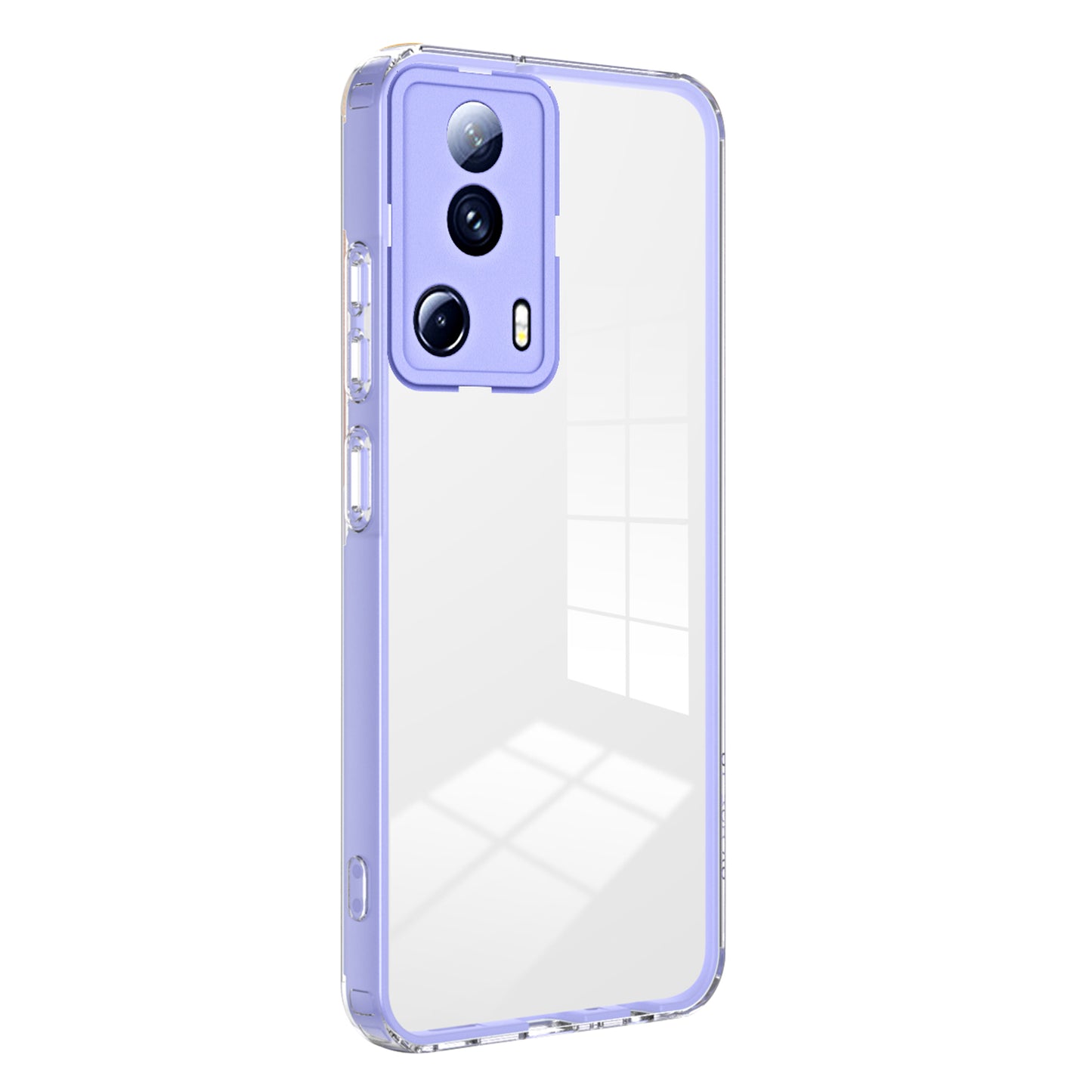 For Xiaomi 13 Lite / Civi 2 5G TPU Backplate + PC Frame + PC Camera Ring Hybrid Case Clear Shockproof Phone Cover
