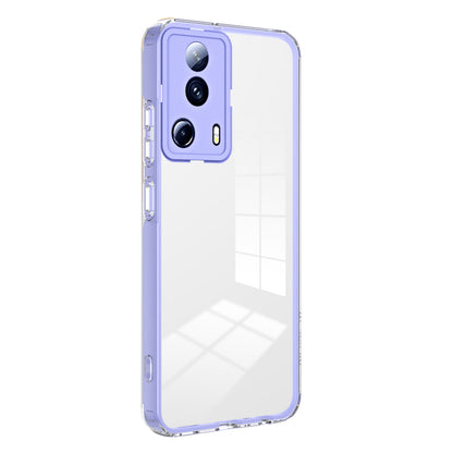 For Xiaomi 13 Lite / Civi 2 5G TPU Backplate + PC Frame + PC Camera Ring Hybrid Case Clear Shockproof Phone Cover