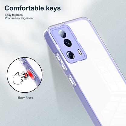 For Xiaomi 13 Lite / Civi 2 5G TPU Backplate + PC Frame + PC Camera Ring Hybrid Case Clear Shockproof Phone Cover