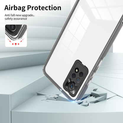 For Xiaomi Redmi Note 12 Pro 4G Phone Case TPU Backplate + PC Frame + PC Camera Ring Clear Cover