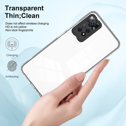 For Xiaomi Redmi Note 12 Pro 4G Phone Case TPU Backplate + PC Frame + PC Camera Ring Clear Cover