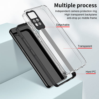 For Xiaomi Redmi Note 12 Pro 4G Phone Case TPU Backplate + PC Frame + PC Camera Ring Clear Cover