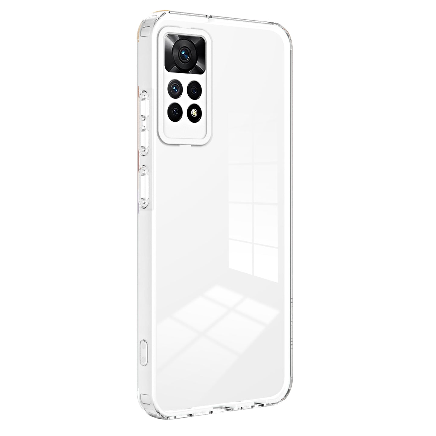 For Xiaomi Redmi Note 12 Pro 4G Phone Case TPU Backplate + PC Frame + PC Camera Ring Clear Cover