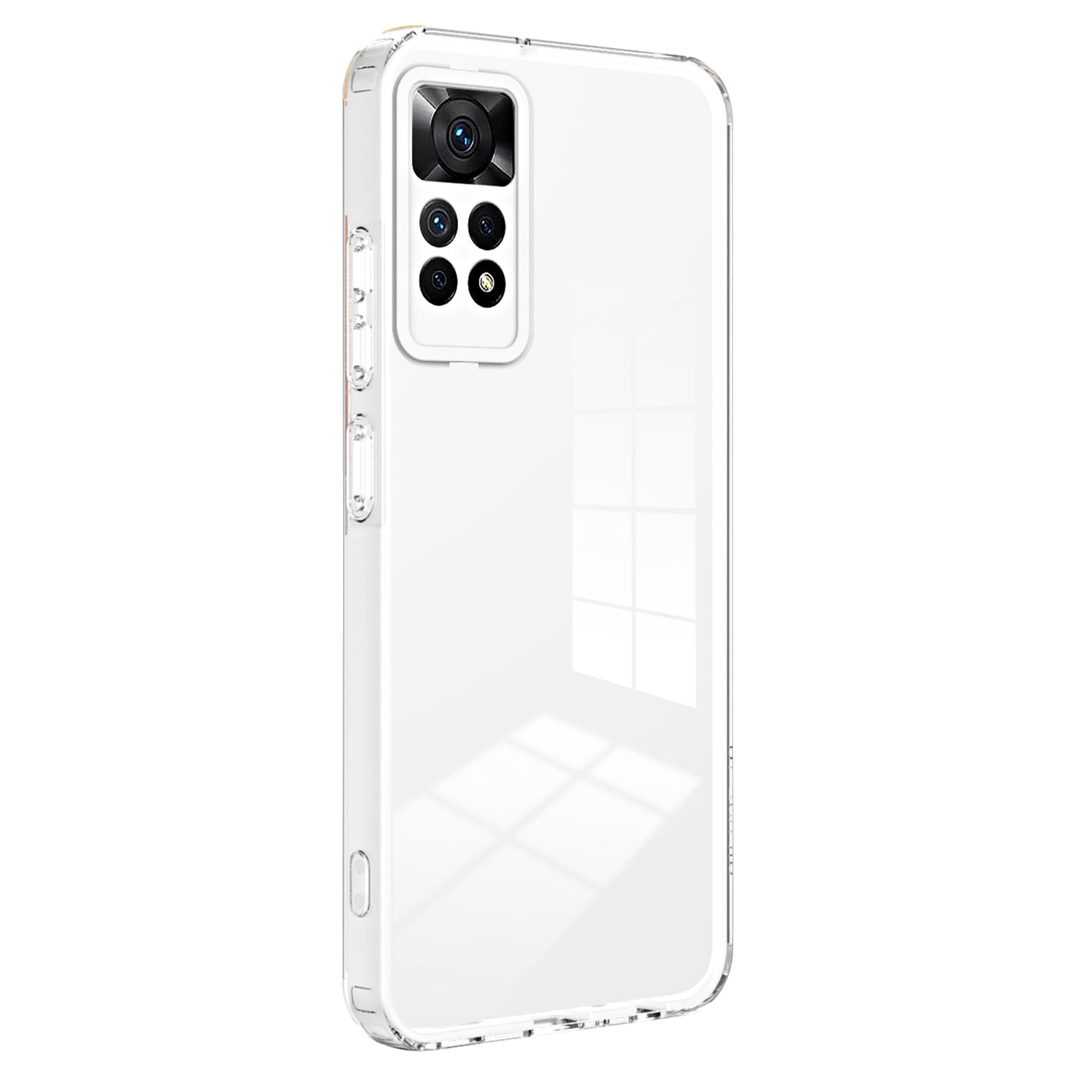 For Xiaomi Redmi Note 12 Pro 4G Phone Case TPU Backplate + PC Frame + PC Camera Ring Clear Cover