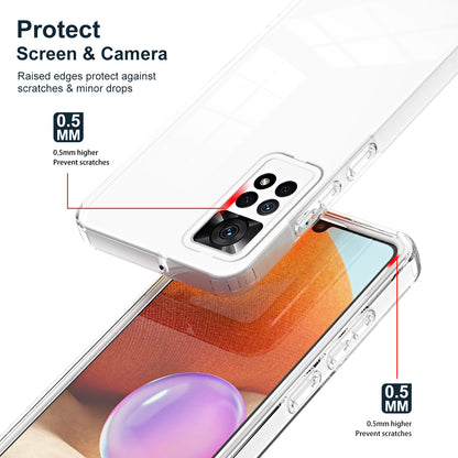 For Xiaomi Redmi Note 12 Pro 4G Phone Case TPU Backplate + PC Frame + PC Camera Ring Clear Cover