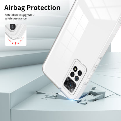 For Xiaomi Redmi Note 12 Pro 4G Phone Case TPU Backplate + PC Frame + PC Camera Ring Clear Cover