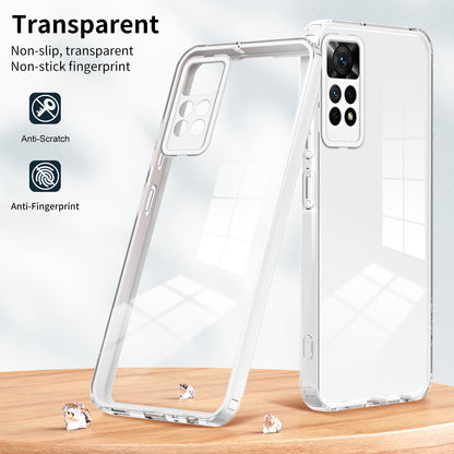 For Xiaomi Redmi Note 12 Pro 4G Phone Case TPU Backplate + PC Frame + PC Camera Ring Clear Cover