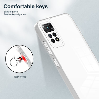 For Xiaomi Redmi Note 12 Pro 4G Phone Case TPU Backplate + PC Frame + PC Camera Ring Clear Cover