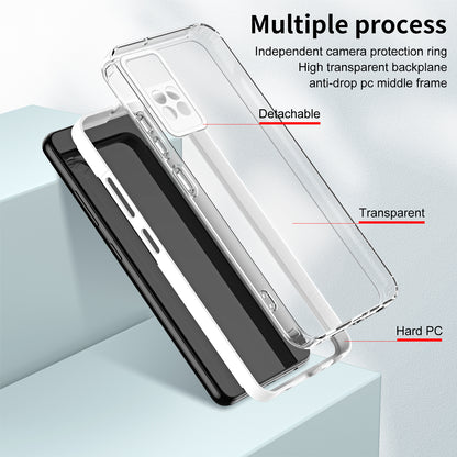 For Xiaomi Redmi Note 12 Pro 4G Phone Case TPU Backplate + PC Frame + PC Camera Ring Clear Cover