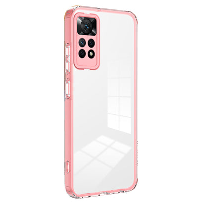 For Xiaomi Redmi Note 12 Pro 4G Phone Case TPU Backplate + PC Frame + PC Camera Ring Clear Cover