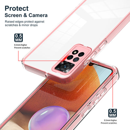 For Xiaomi Redmi Note 12 Pro 4G Phone Case TPU Backplate + PC Frame + PC Camera Ring Clear Cover