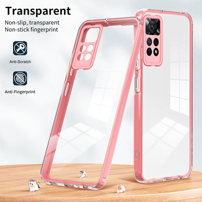 For Xiaomi Redmi Note 12 Pro 4G Phone Case TPU Backplate + PC Frame + PC Camera Ring Clear Cover
