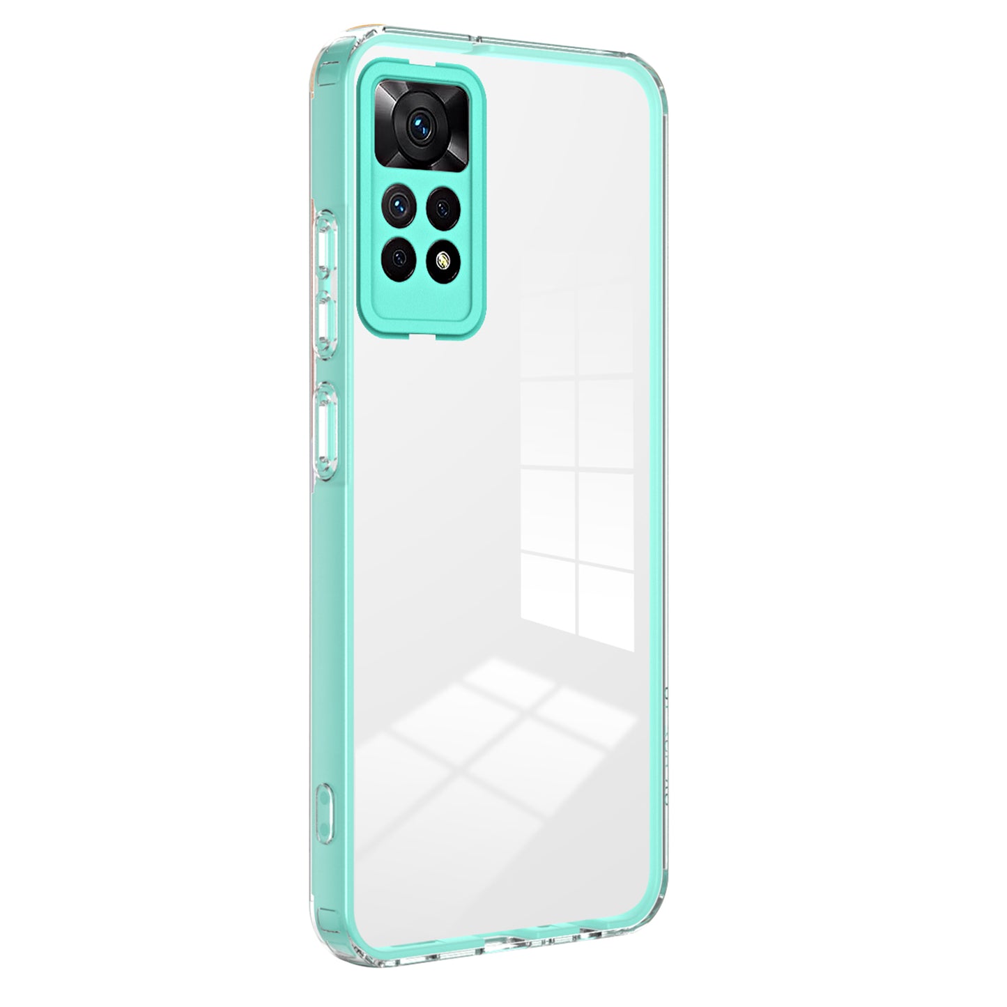 For Xiaomi Redmi Note 12 Pro 4G Phone Case TPU Backplate + PC Frame + PC Camera Ring Clear Cover