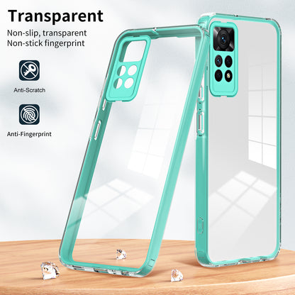 For Xiaomi Redmi Note 12 Pro 4G Phone Case TPU Backplate + PC Frame + PC Camera Ring Clear Cover