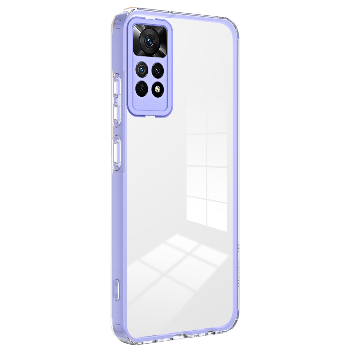 For Xiaomi Redmi Note 12 Pro 4G Phone Case TPU Backplate + PC Frame + PC Camera Ring Clear Cover