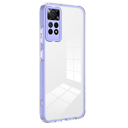 For Xiaomi Redmi Note 12 Pro 4G Phone Case TPU Backplate + PC Frame + PC Camera Ring Clear Cover