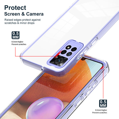 For Xiaomi Redmi Note 12 Pro 4G Phone Case TPU Backplate + PC Frame + PC Camera Ring Clear Cover