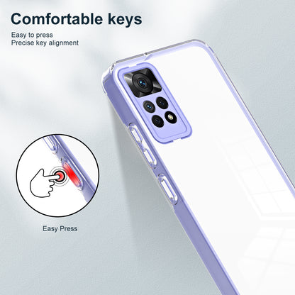 For Xiaomi Redmi Note 12 Pro 4G Phone Case TPU Backplate + PC Frame + PC Camera Ring Clear Cover