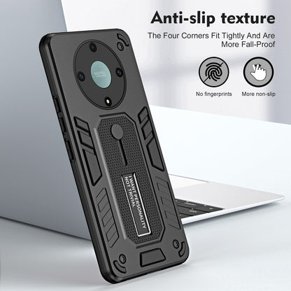 For Honor X9a 5G / X40 5G / Magic5 Lite 5G Metal Kickstand Phone Case Silicone Ring Strap TPU+PC Cover