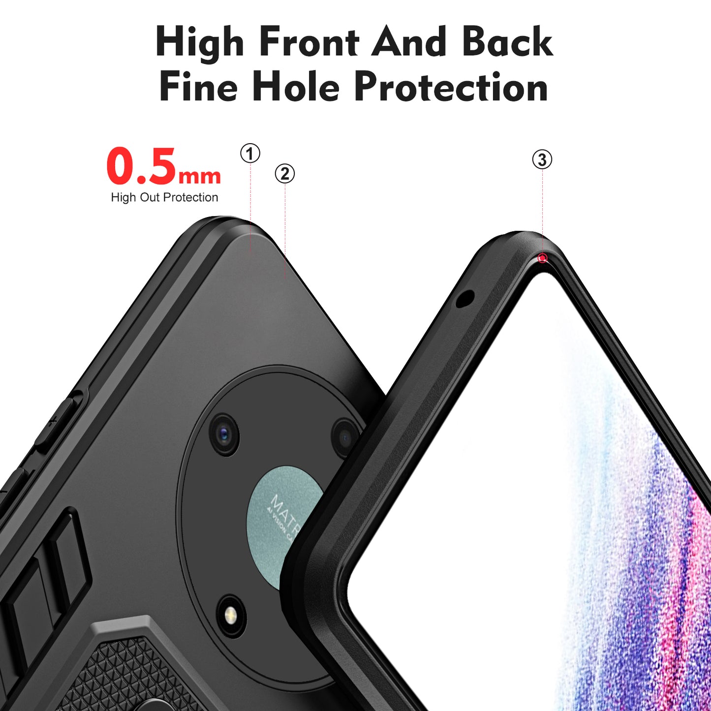 For Honor X9a 5G / X40 5G / Magic5 Lite 5G Metal Kickstand Phone Case Silicone Ring Strap TPU+PC Cover