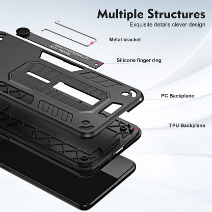 For Honor X9a 5G / X40 5G / Magic5 Lite 5G Metal Kickstand Phone Case Silicone Ring Strap TPU+PC Cover