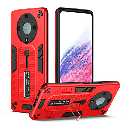 For Honor X9a 5G / X40 5G / Magic5 Lite 5G Metal Kickstand Phone Case Silicone Ring Strap TPU+PC Cover