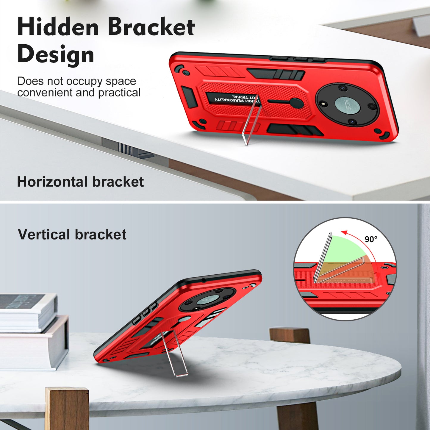 For Honor X9a 5G / X40 5G / Magic5 Lite 5G Metal Kickstand Phone Case Silicone Ring Strap TPU+PC Cover