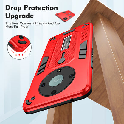 For Honor X9a 5G / X40 5G / Magic5 Lite 5G Metal Kickstand Phone Case Silicone Ring Strap TPU+PC Cover