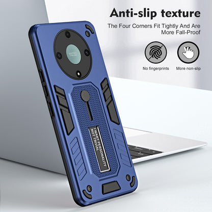 For Honor X9a 5G / X40 5G / Magic5 Lite 5G Metal Kickstand Phone Case Silicone Ring Strap TPU+PC Cover