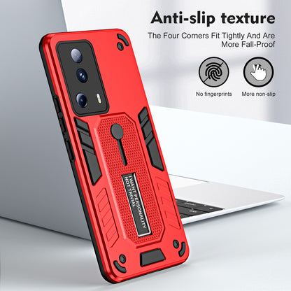For Xiaomi 13 Lite / Civi 2 5G Hidden Kickstand Cover Silicone Ring Strap TPU+PC Mobile Case