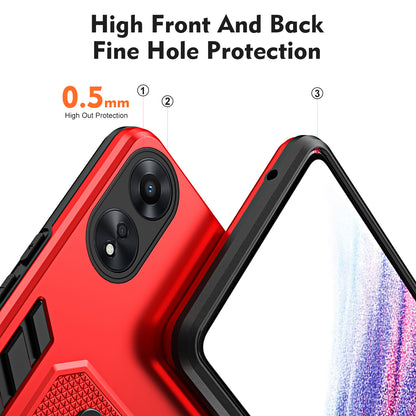 For Oppo A78 5G Hidden Kickstand Phone Cover Silicone Ring Strap TPU+PC Protective Case