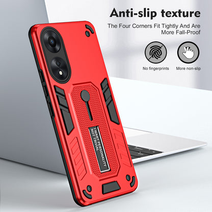 For Oppo A78 5G Hidden Kickstand Phone Cover Silicone Ring Strap TPU+PC Protective Case