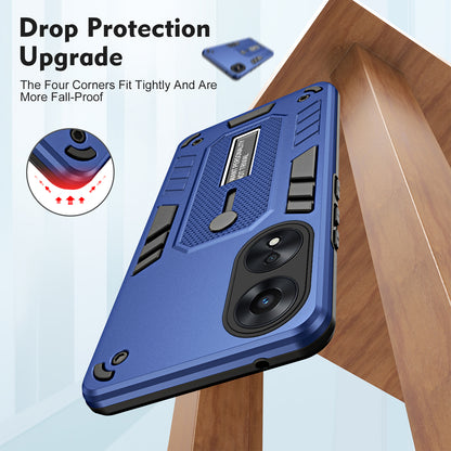 For Oppo A78 5G Hidden Kickstand Phone Cover Silicone Ring Strap TPU+PC Protective Case