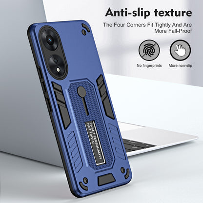 For Oppo A78 5G Hidden Kickstand Phone Cover Silicone Ring Strap TPU+PC Protective Case