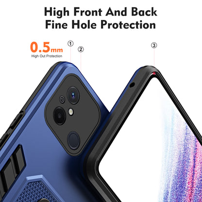 For Xiaomi Redmi 12C 4G / Poco C55 4G Flexible Ring Strap TPU+PC Phone Cover Kickstand Drop-proof Case