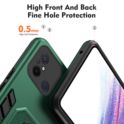 For Xiaomi Redmi 12C 4G / Poco C55 4G Flexible Ring Strap TPU+PC Phone Cover Kickstand Drop-proof Case