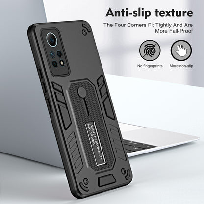 For Xiaomi Redmi Note 12 Pro 4G Metal Kickstand Phone Case Finger Ring Strap TPU+PC Cover