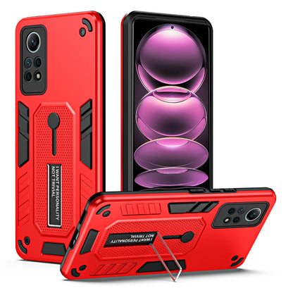 For Xiaomi Redmi Note 12 Pro 4G Metal Kickstand Phone Case Finger Ring Strap TPU+PC Cover
