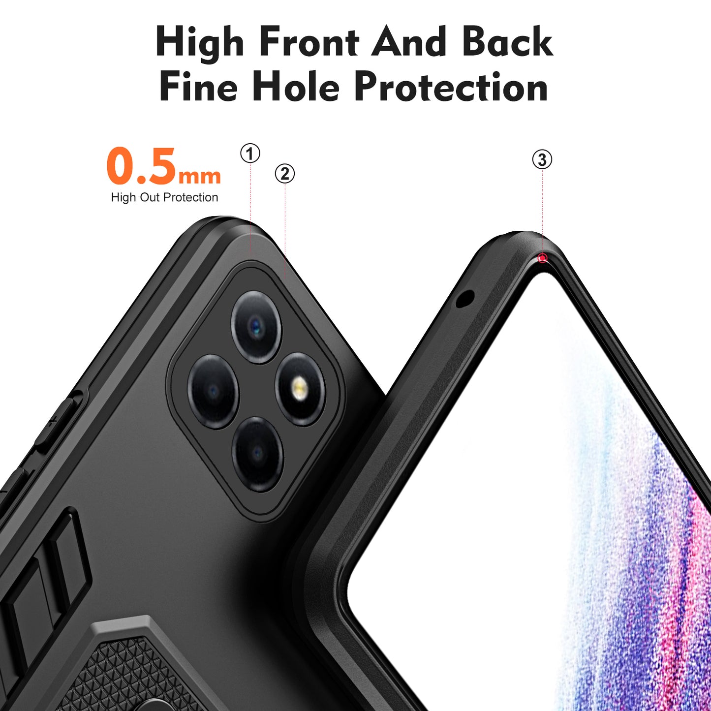 For Honor X8 5G / X6 4G / X6s 4G Silicone Ring Strap Phone Case TPU+PC Back Cover with Hidden Kickstand
