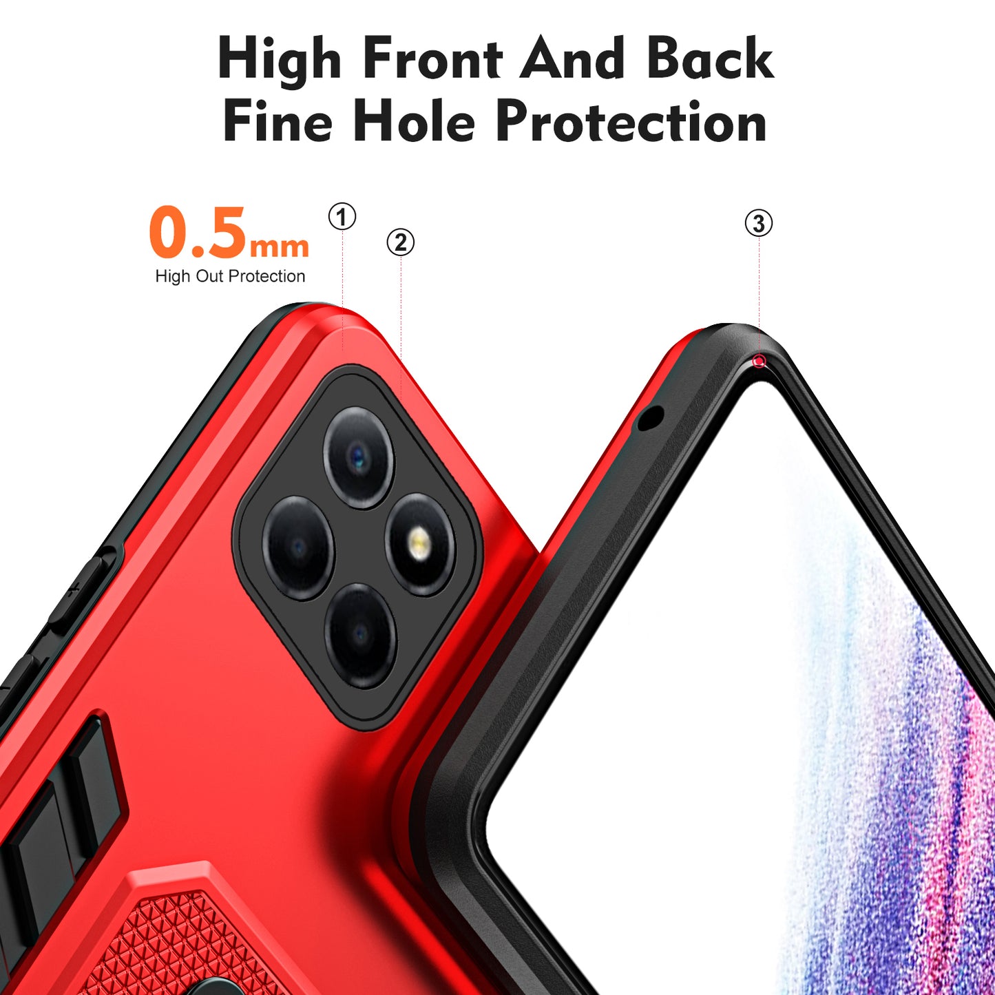 For Honor X8 5G / X6 4G / X6s 4G Silicone Ring Strap Phone Case TPU+PC Back Cover with Hidden Kickstand
