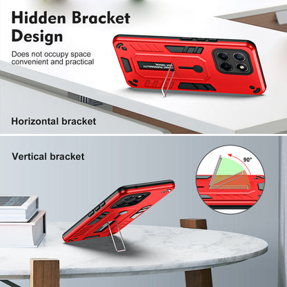 For Honor X8 5G / X6 4G / X6s 4G Silicone Ring Strap Phone Case TPU+PC Back Cover with Hidden Kickstand