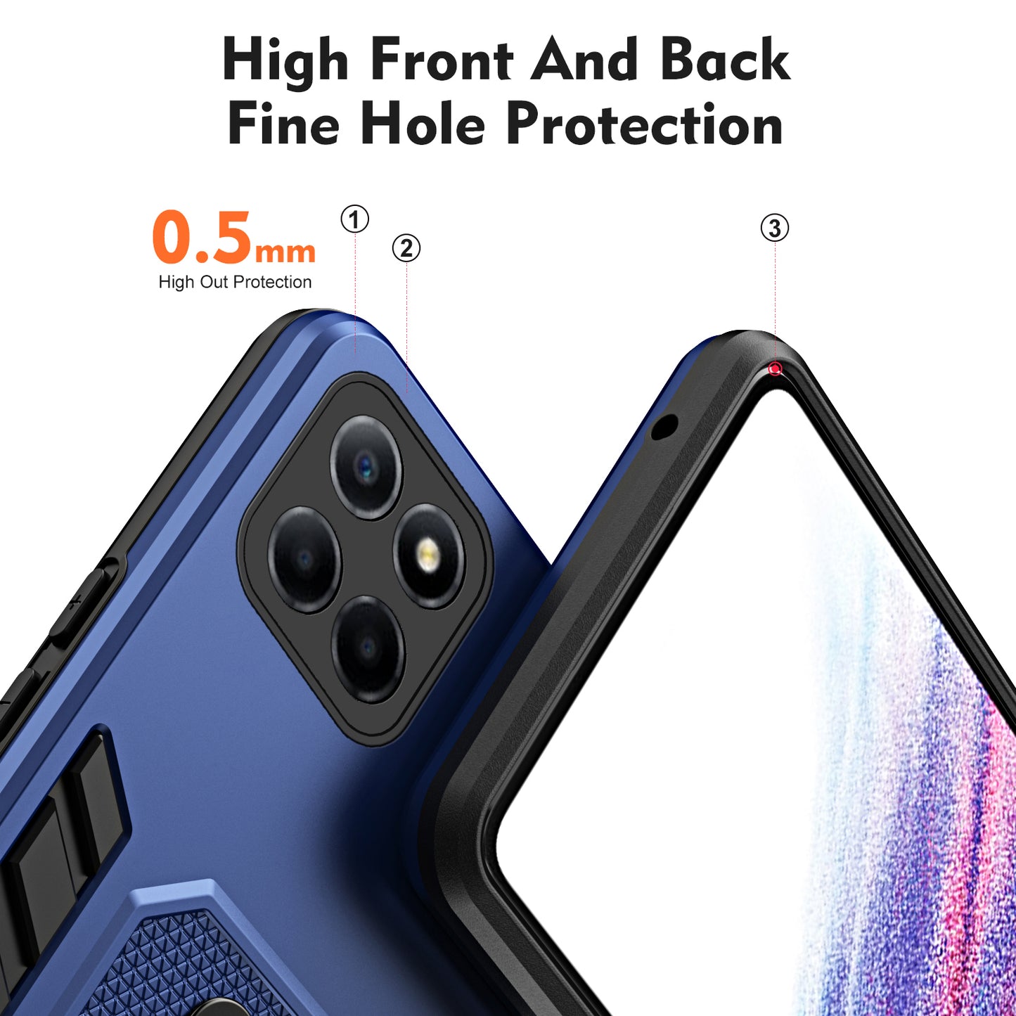 For Honor X8 5G / X6 4G / X6s 4G Silicone Ring Strap Phone Case TPU+PC Back Cover with Hidden Kickstand