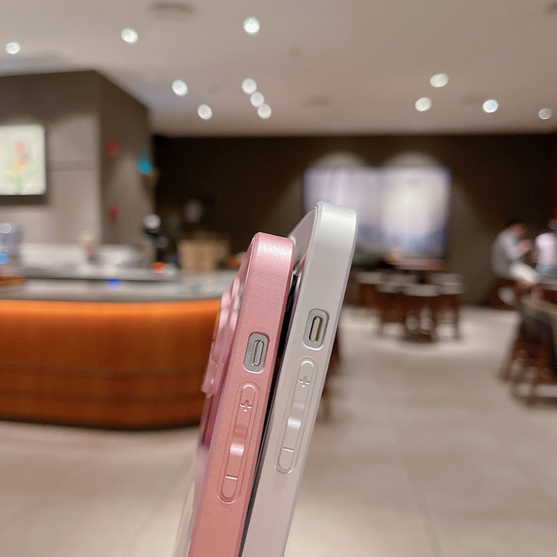 For iPhone 12 Pro Cute Panda Pattern Printing Scratch Proof Tempered Glass+TPU Phone Case with Lens Film