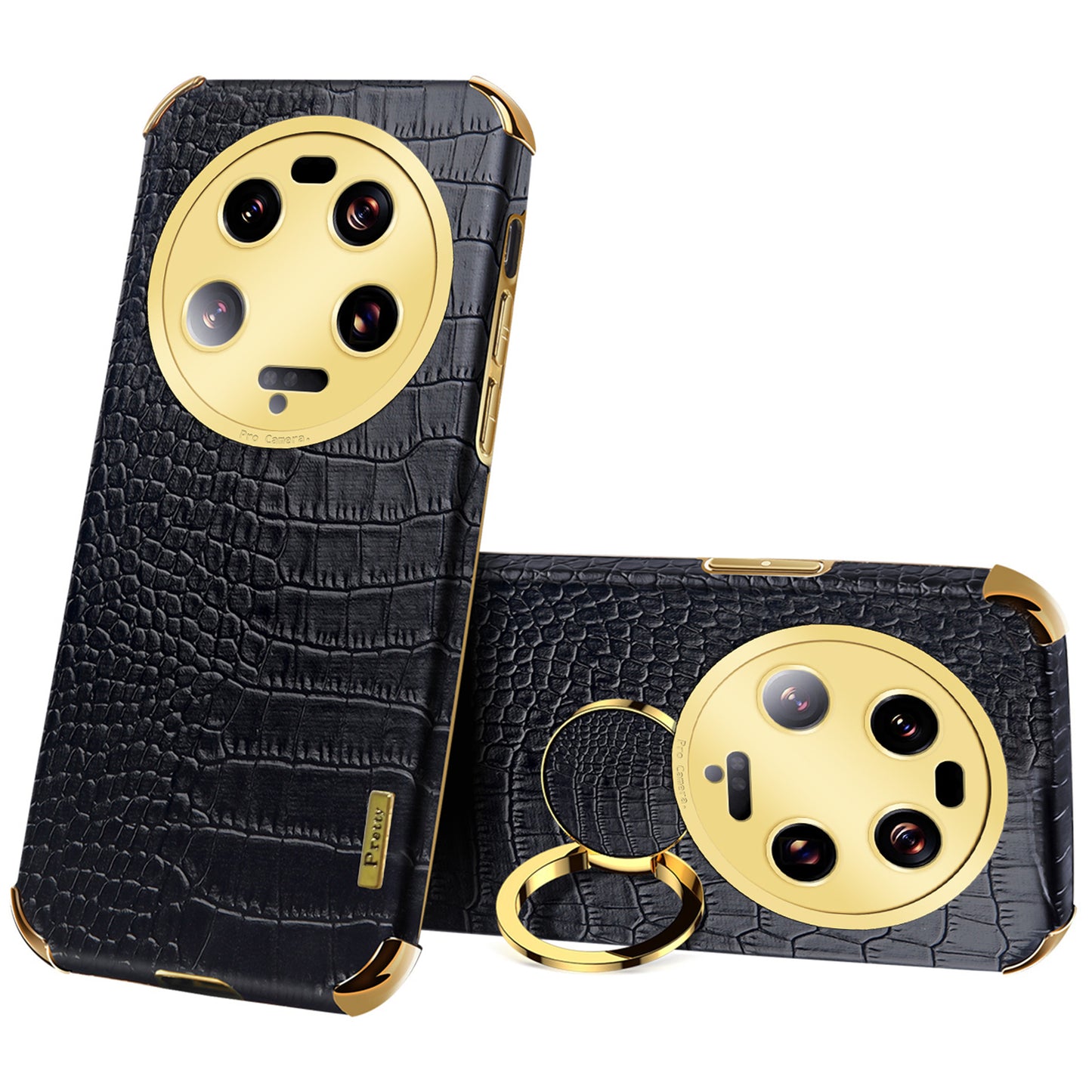 For Xiaomi 13 Ultra Leather Coated TPU Phone Case 6D Electroplating Back Cover with Kickstand