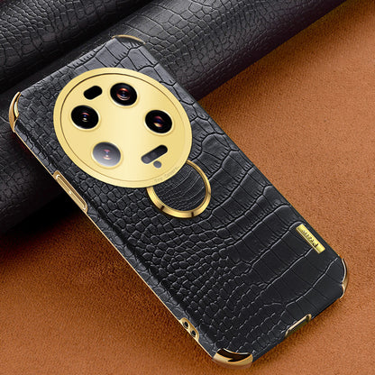 For Xiaomi 13 Ultra Leather Coated TPU Phone Case 6D Electroplating Back Cover with Kickstand