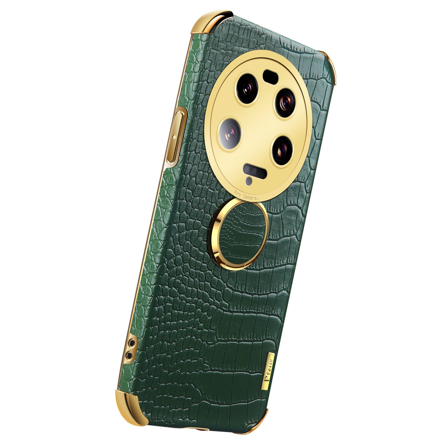 For Xiaomi 13 Ultra Leather Coated TPU Phone Case 6D Electroplating Back Cover with Kickstand