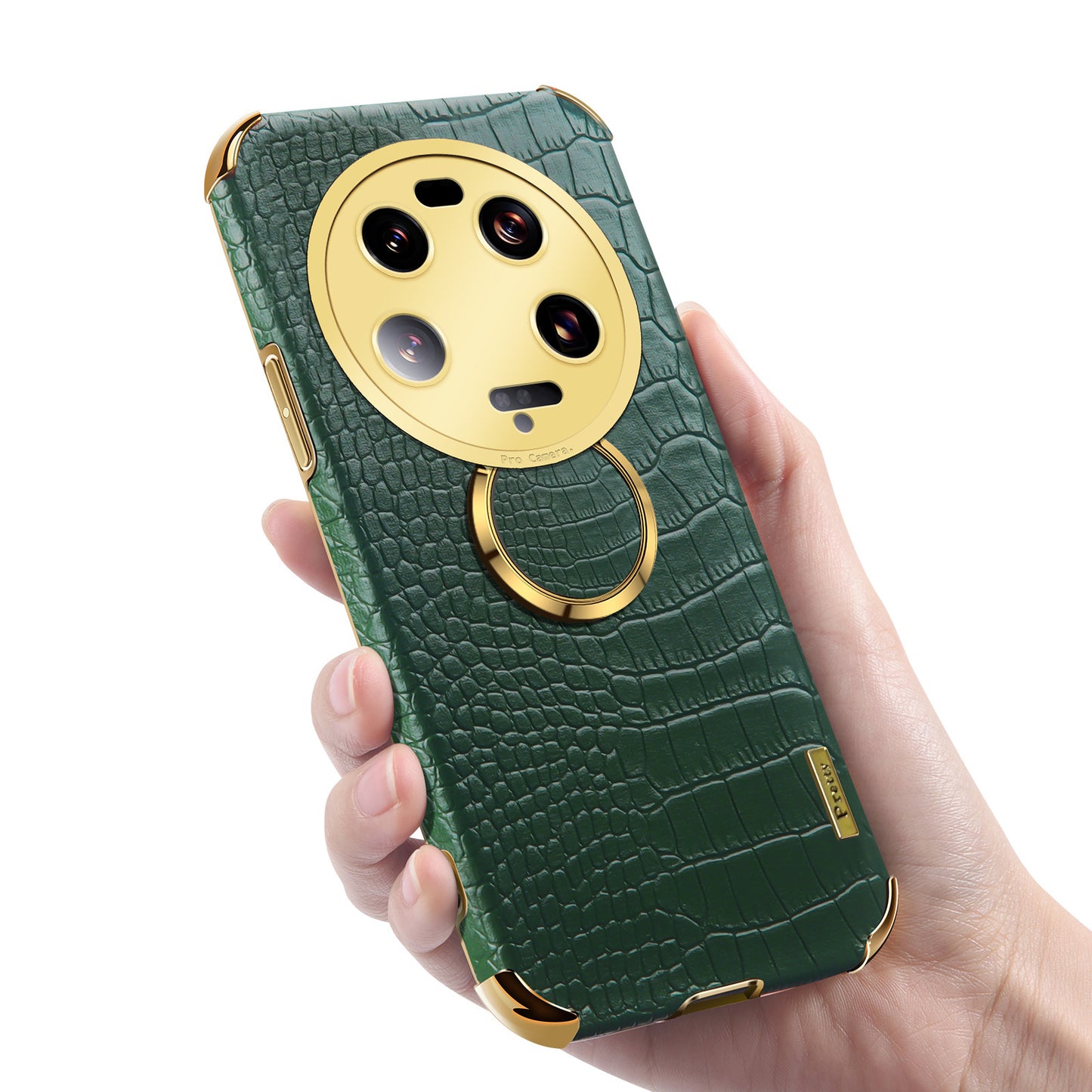 For Xiaomi 13 Ultra Leather Coated TPU Phone Case 6D Electroplating Back Cover with Kickstand