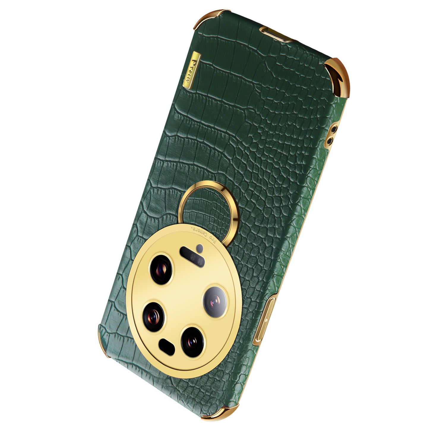 For Xiaomi 13 Ultra Leather Coated TPU Phone Case 6D Electroplating Back Cover with Kickstand